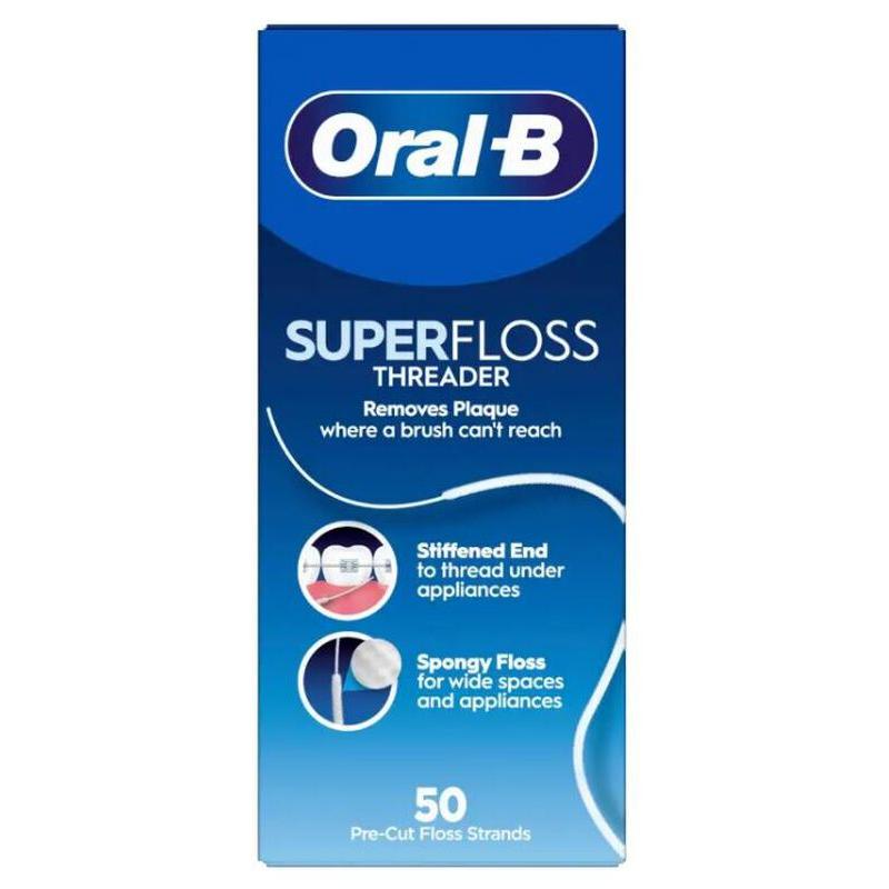 SuperFloss™ - Beugels / Bruggen / Moeilijk Bereikbare Tanden 50 st.-Oral-B-Sordent