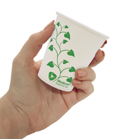 Medicom Biodegradable Papieren Drinkbeker Green for You 180 mL-Drinkbekers-Medicom-Sordent