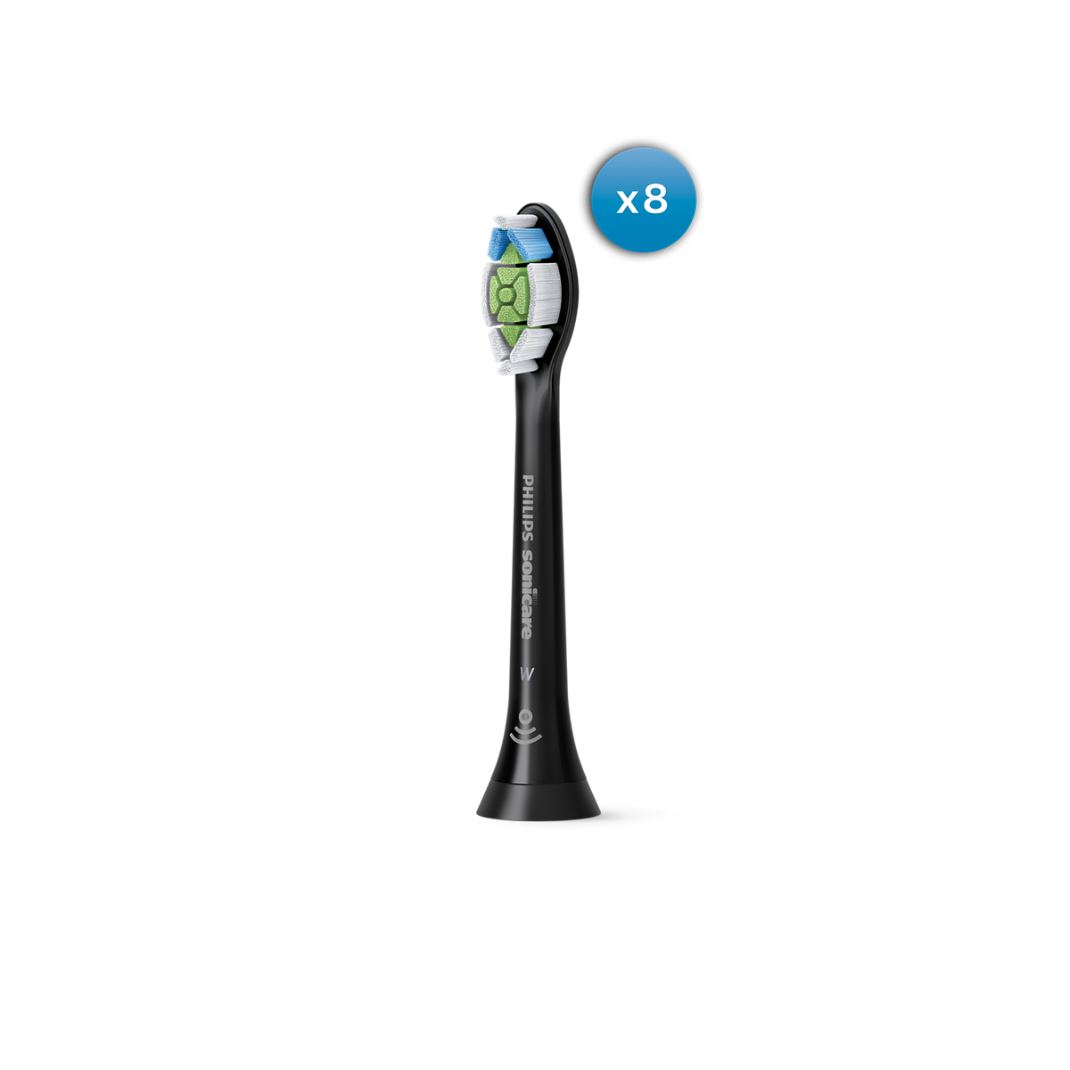 Sonicare Optimal White - Div. Kleuren Hx6068 (8 st.)-Sonicare-Zwart-Sordent