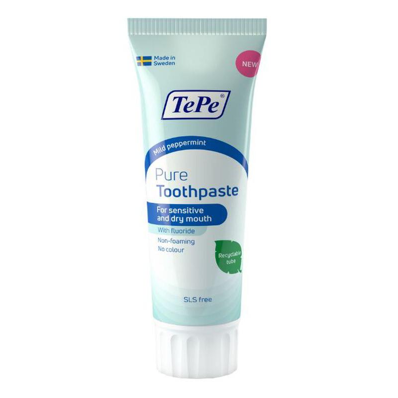TePe® Pure Tandpasta Mild Peppermint (75 mL)-TePe-Sordent