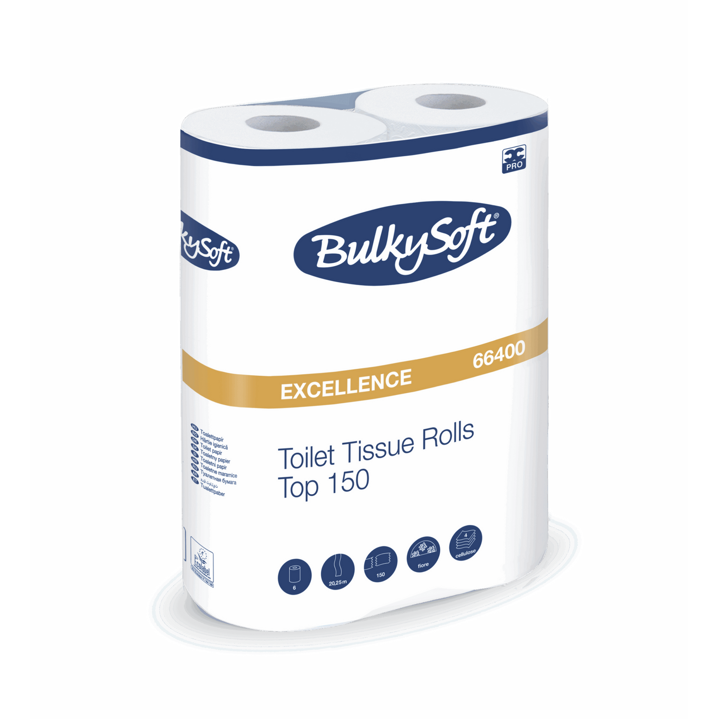 BulkySoft Excellence Toiletpapier - 4 laags - 150 vellen (10 x 6 rol)-BulkySoft-Sordent
