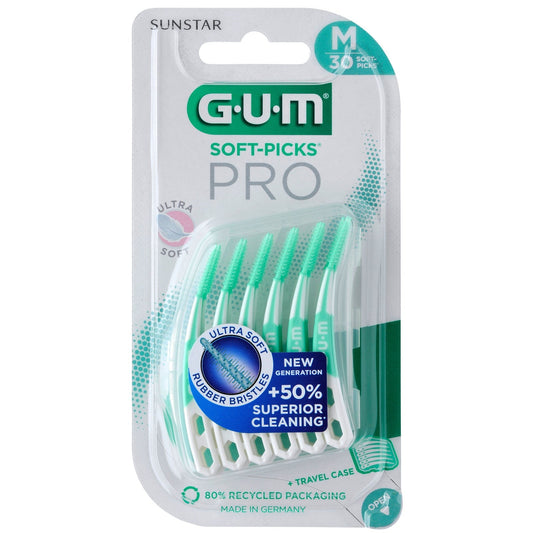 GUM® SOFT-PICKS® PRO tandenstokers Medium Lichtgroen (30 st.)-GUM-Sordent