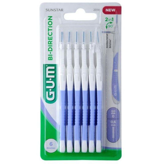 GUM® BI-DIRECTION interdentale Ragers - Lavendel 0,6 mm (6 st.)-GUM-Sordent