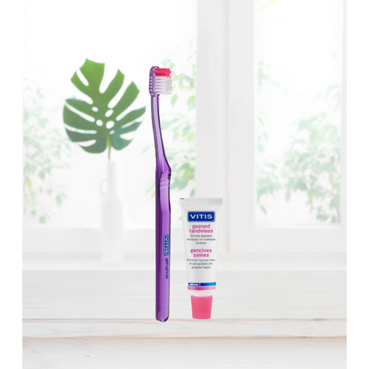 Vitis® Gingival Tandenborstel met Vitis® Gezond Tandvlees Tube 15 mL-Dentaid-Sordent