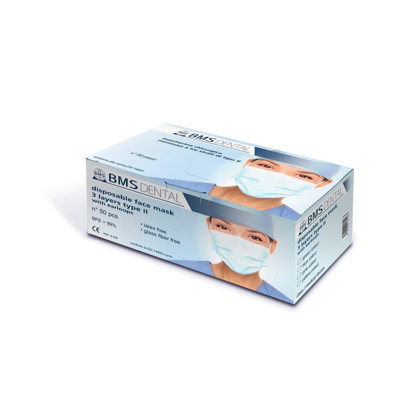BMS Chirurgische Mondmasker Type II - Diverse Kleuren (50 st.)-Disposables-BMS Dental-Sordent