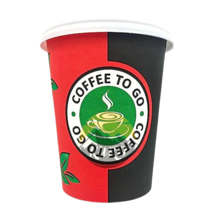 KURTT Koffiebekers Rood To Go met Deksel PP 200 mL / 8 oz (500 st.)-Drinkbekers-KURTT-Sordent