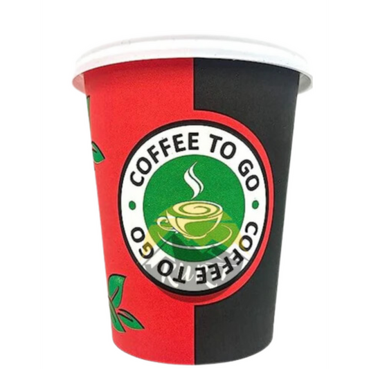 KURTT Koffiebekers Rood To Go met Deksel PP 200 mL / 8 oz (500 st.)-Drinkbekers-KURTT-Sordent