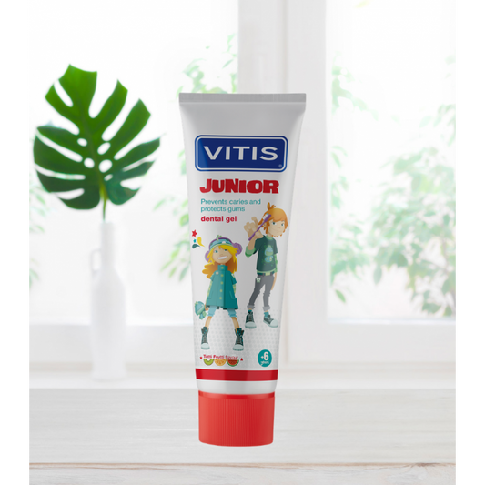 Vitis® Junior dental Gel - Tutti-Frutti smaak (75 mL)-Dentaid-Sordent
