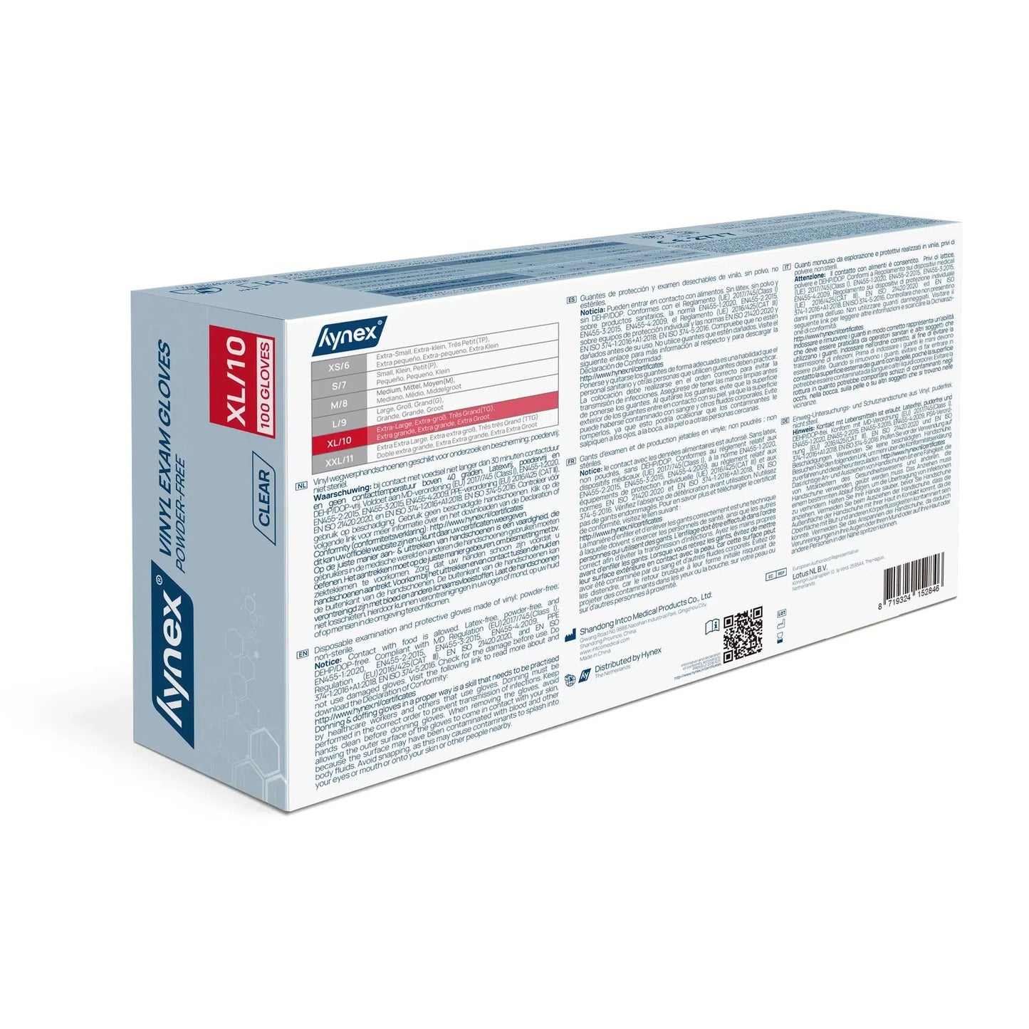 4.5 g - INTCO Vinyl handschoenen poedervrij clear (100 st.)-Disposables-INTCO-Sordent