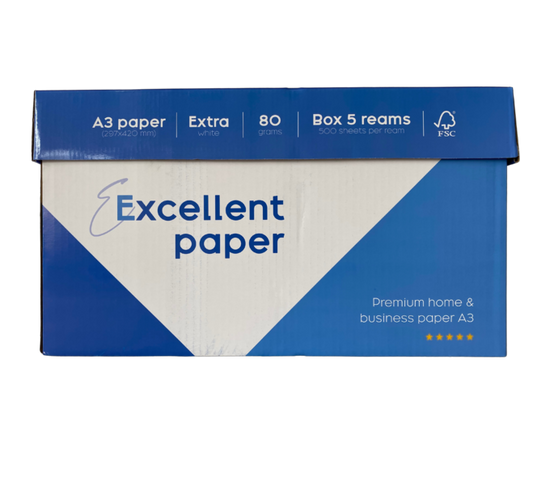 A3 Printpapier Wit 80 g – Excellent Paper – 2500 Vel (5x500 st.)