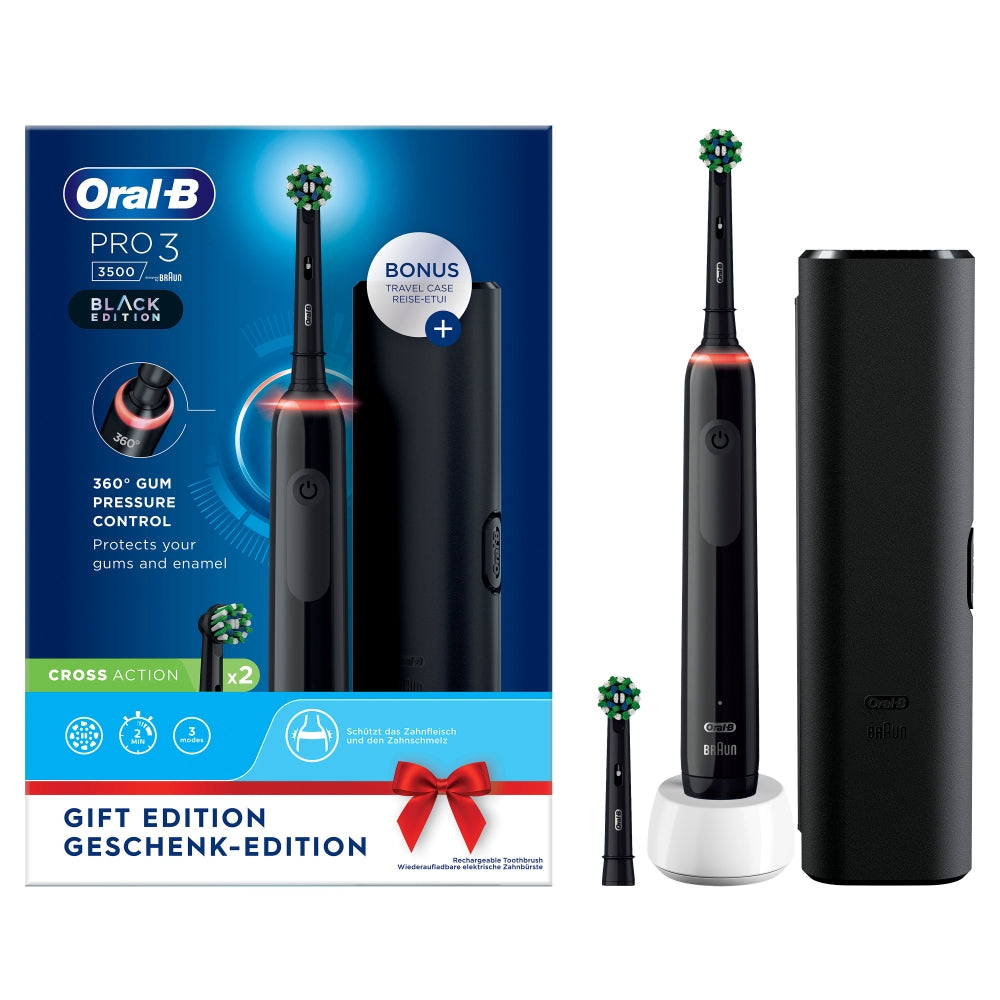 Oral-B Pro 3 3500 Cross Action elektrische tandenborstel black edition