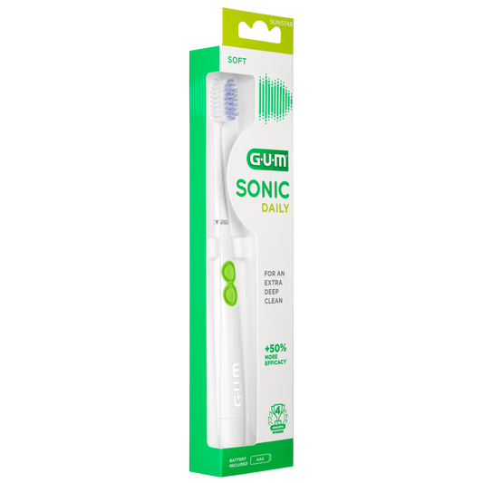 GUM® SONIC DAILY batterij tandenborstel Zwart / Wit-GUM-Sordent