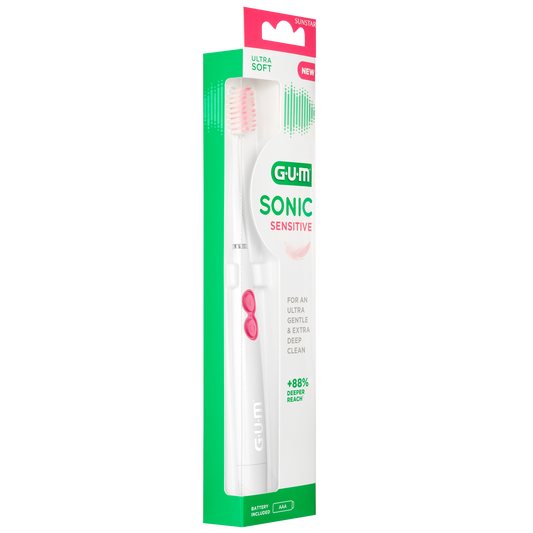 GUM® SONIC SENSITIVE batterij tandenborstel (Ultra Soft)-GUM-Sordent
