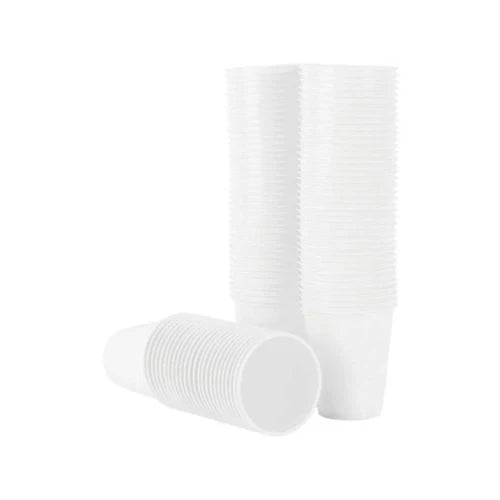 Witte Plastic Bekers ~150 mL-Drinkbekers-Sordent-Sordent