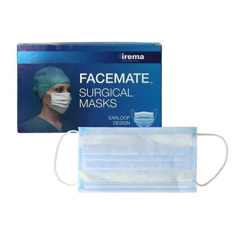 Facemate Mondmasker Type IIR - Met Elastiek - Blauw (50 st.)-Facemate-Sordent