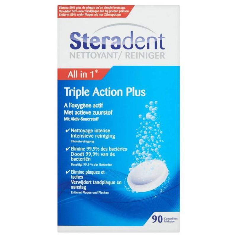 Steradent Triple Active Plus Reiniger (90 st.)-Steradent-Sordent