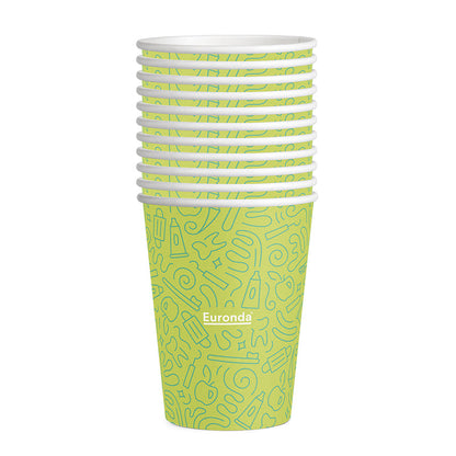 Euronda Monoart® 200mL Drinkbekers Papier - Div. Kleuren (1000 st.)-Euronda-Lime-Sordent