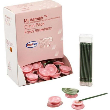 GC MI Varnish - Diverse Smaken en Aantallen-GC-Aardbei (Clinic Pack - 100 x 0.4 mL)-Sordent