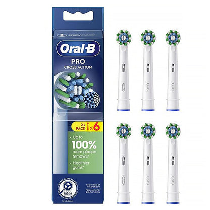 Oral-B Pro Cross Action White EB50RX Opzetborstels (6/10 st.)-Oral-B-6 st.-Sordent
