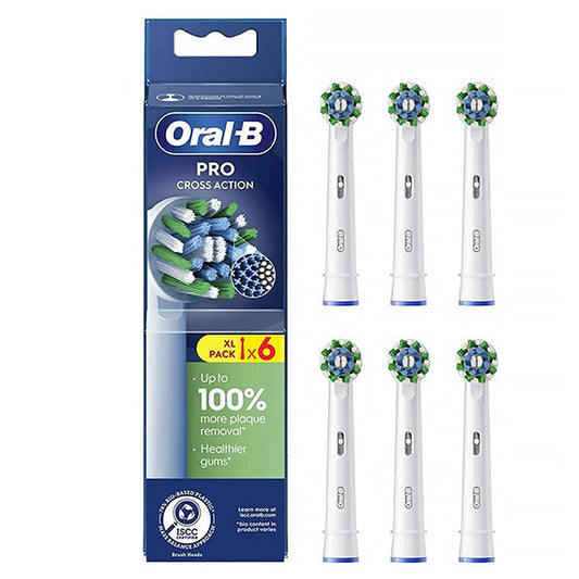Oral-B Pro Cross Action White EB50RX Opzetborstels (6/10 st.)-Oral-B-6 st.-Sordent