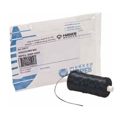 Miradent Mirafloss® Big Refill - Div. Kleuren (200 m)-Miradent-Zwart Waxed-Sordent