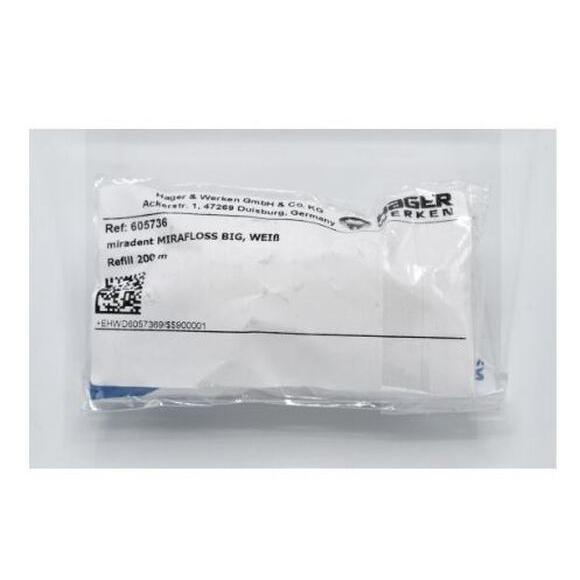 Miradent Mirafloss® Big Refill - Div. Kleuren (200 m)-Miradent-Wit Waxed-Sordent