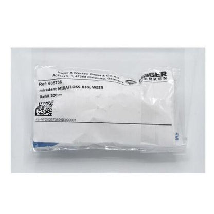 Miradent Mirafloss® Big Refill - Div. Kleuren (200 m)-Miradent-Wit Waxed-Sordent
