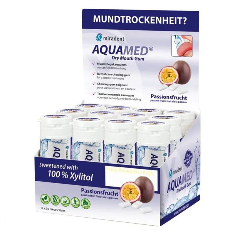 Miradent Aquamed® Kauwgom Passievrucht (12 x 30 st.)-Miradent-Sordent
