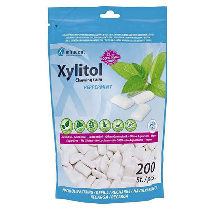 Miradent Xylitol Kauwgom Economy Zak - Div. Smaken (200 st.)-Miradent-Pepermunt-Sordent
