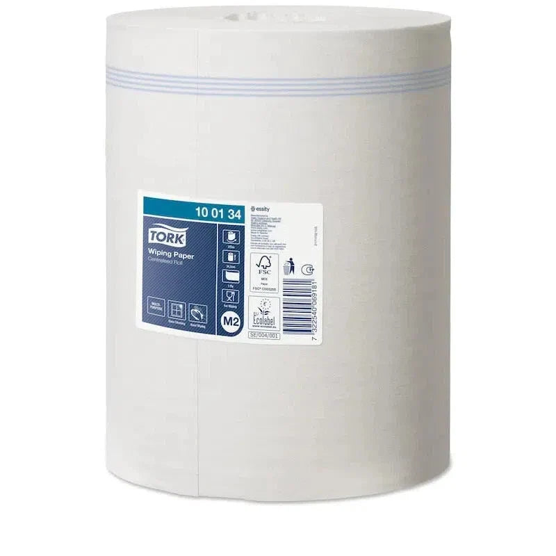 Tork Wiping Poetspapier M2 - 1 Laags wit - (24,5 cm. x 275 m.)-Tork-Sordent