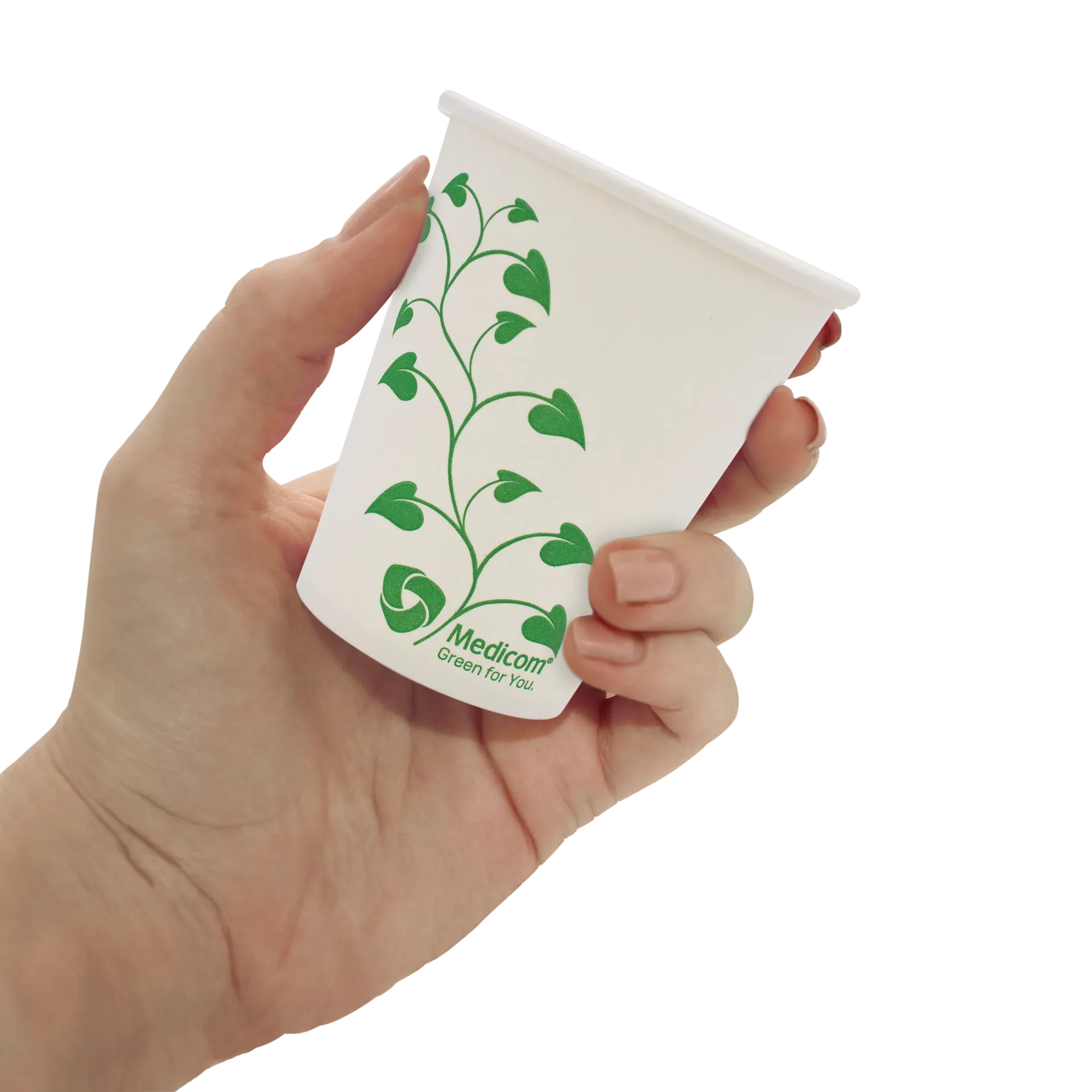 Medicom Biodegradable Papieren Drinkbeker Green for You 180 mL-Drinkbekers-Medicom-Sordent