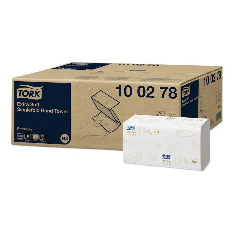 Tork Extra Zachte Singlefold Handdoek H3 - 2 Laags - (15x200 st.)-Tork-Sordent