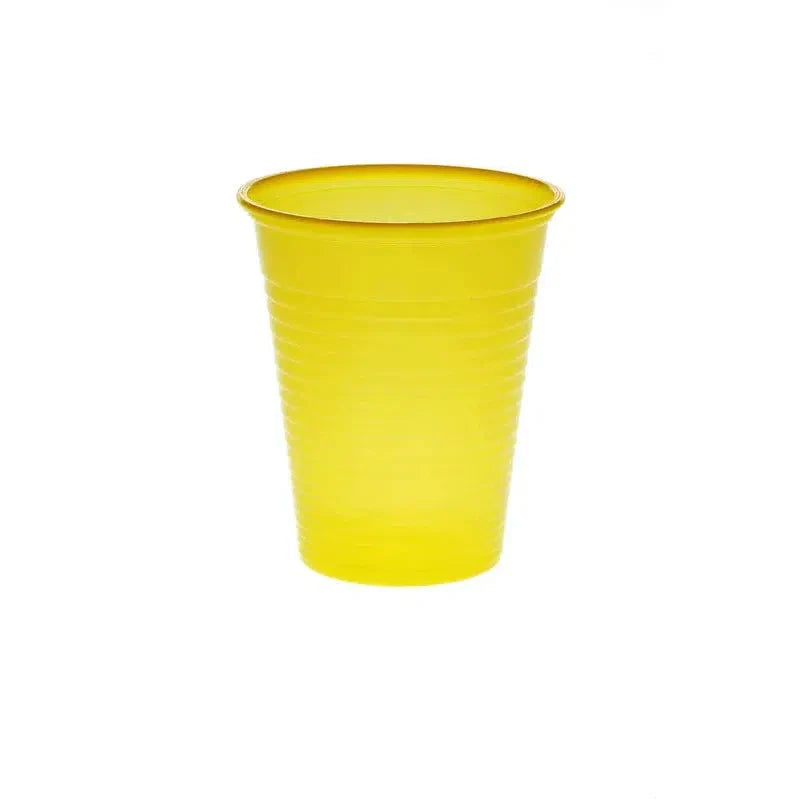 Plastic Drinkbekers 180 mL - Diverse Kleuren-Drinkbekers-AMPri-Geel-100 st.-Sordent