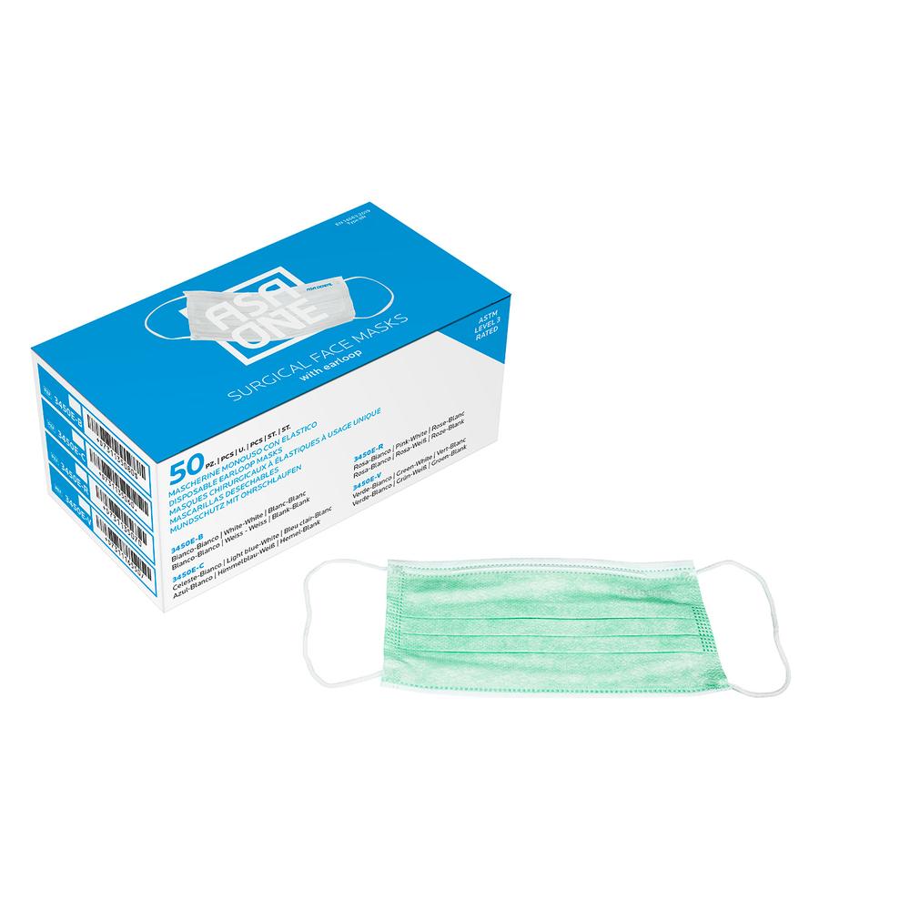 Asa Dental Chirurgische Mondmasker - Diverse Kleuren (50 st.)-Disposables-Asa Dental S.p.A-Groen-Sordent