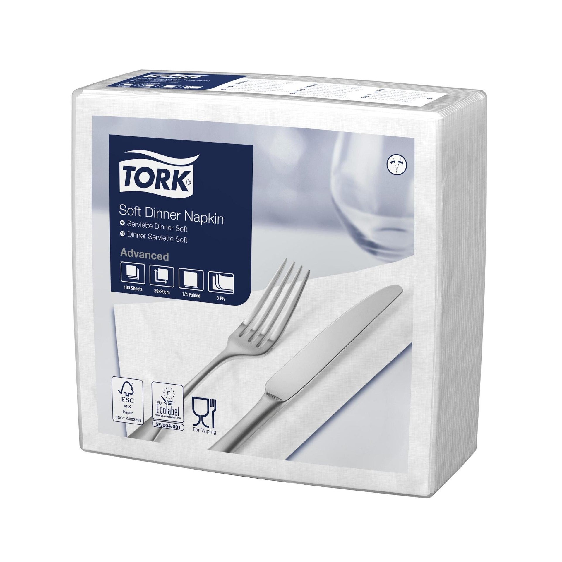 Tork Servetten 2-laags Wit 39x39 cm (12 x 100 st.)-Tork-Sordent