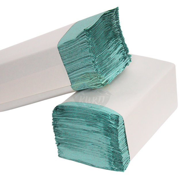 KURTT Papieren Handdoeken Groen 1-laags 25x23 cm Z-Vouw (5000 st.)-KURTT-Sordent