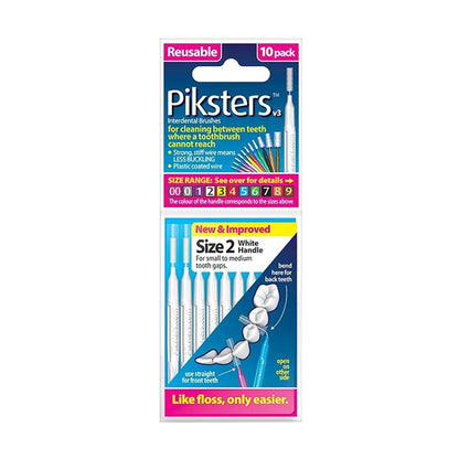 Piksters Ragers - Div. Varianten (10 st.)-Piksters-Size 2 / Wit-Sordent