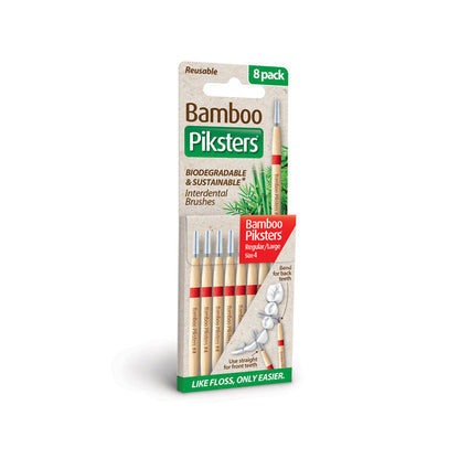 Piksters Bamboo Ragers - Div. Varianten (8 st.)-Piksters-Size 4 / Regular/Large Rood-Sordent