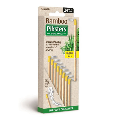 Piksters Bamboo Ragers Hoek - Div. Varianten (24 st.)-Piksters-Size 3 / Regular Geel-Sordent