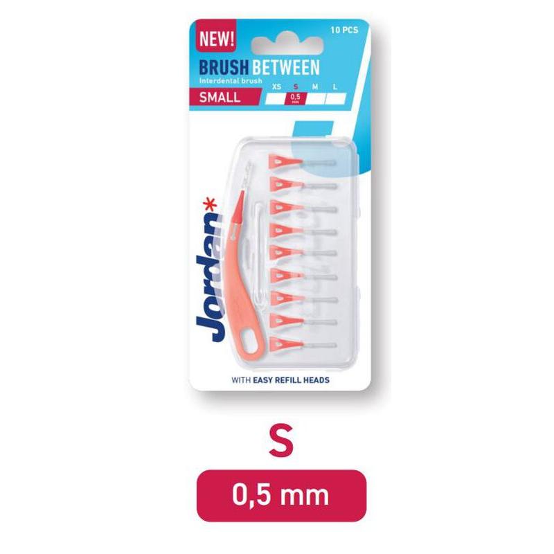 Jordan Interdental Brush Between - Small 0.5 mm Rood (10 st.)-Jordan-Sordent