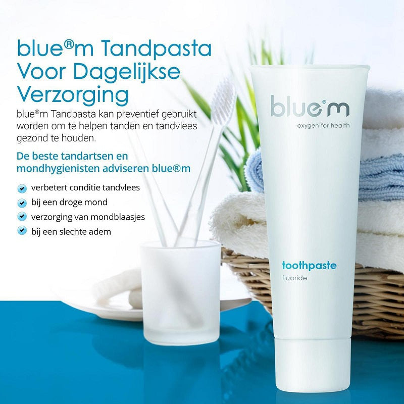 Blue®m Tandpasta met Calcium Fluoride - Actieve zuurstof - (75 mL)-Bluem-Sordent