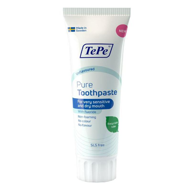 TePe® Pure Tandpasta Droge Mond zonder Smaak (75 mL)-TePe-Sordent