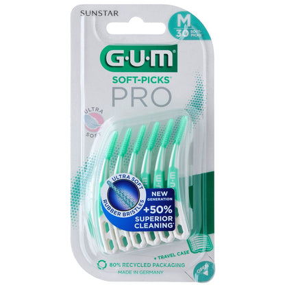 GUM® SOFT-PICKS® PRO tandenstokers Medium Lichtgroen (30 st.)-GUM-Sordent
