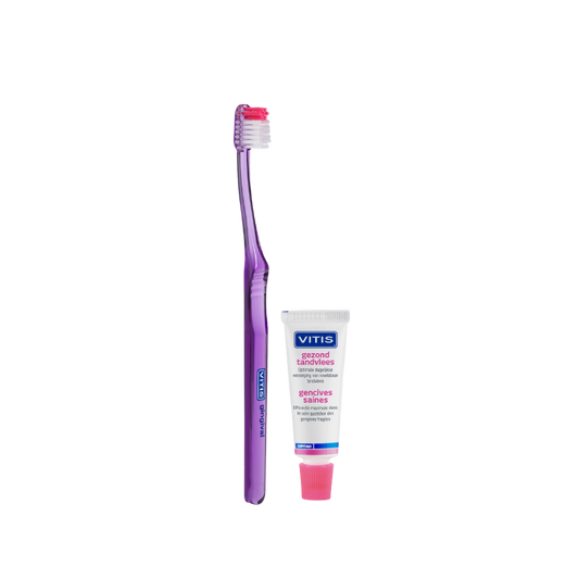 Vitis® Gingival Tandenborstel met Vitis® Gezond Tandvlees Tube 15 mL-Dentaid-Sordent