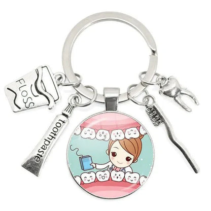 Sleutelhanger Afbeelding in Glas (9 varianten)-Instrumenten-Sordent-Flos in de mond-Sordent