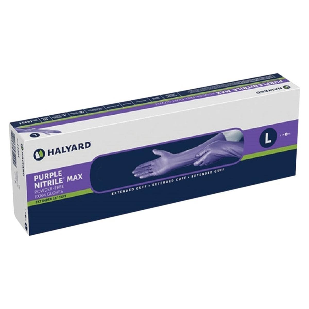 Halyard Nitrilhandschuhe Purple MAX | Puderfrei | Extra dick + lange Stulpe | 50 Stück.
