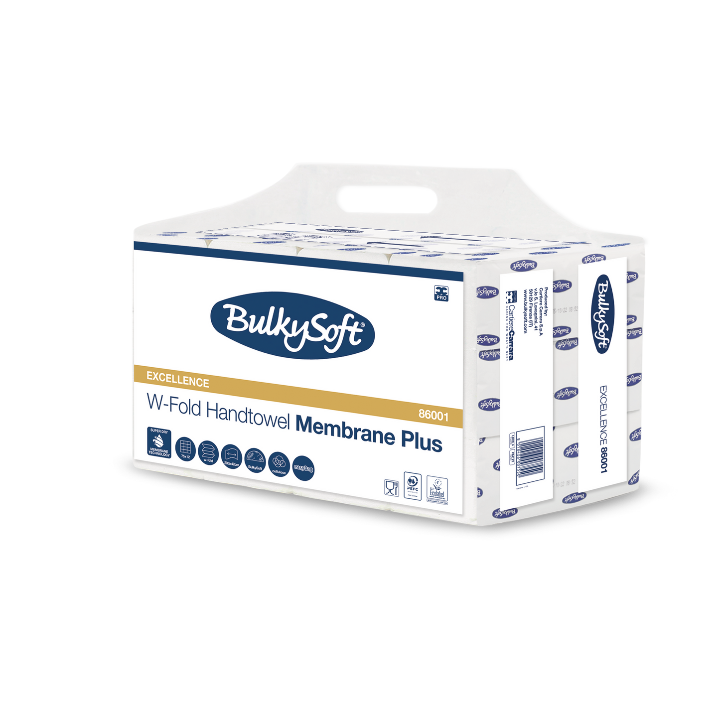 BulkySoft Luxury W-Fold Handdoekjes - 3 Laags (12 x 75 st.)-BulkySoft-Sordent