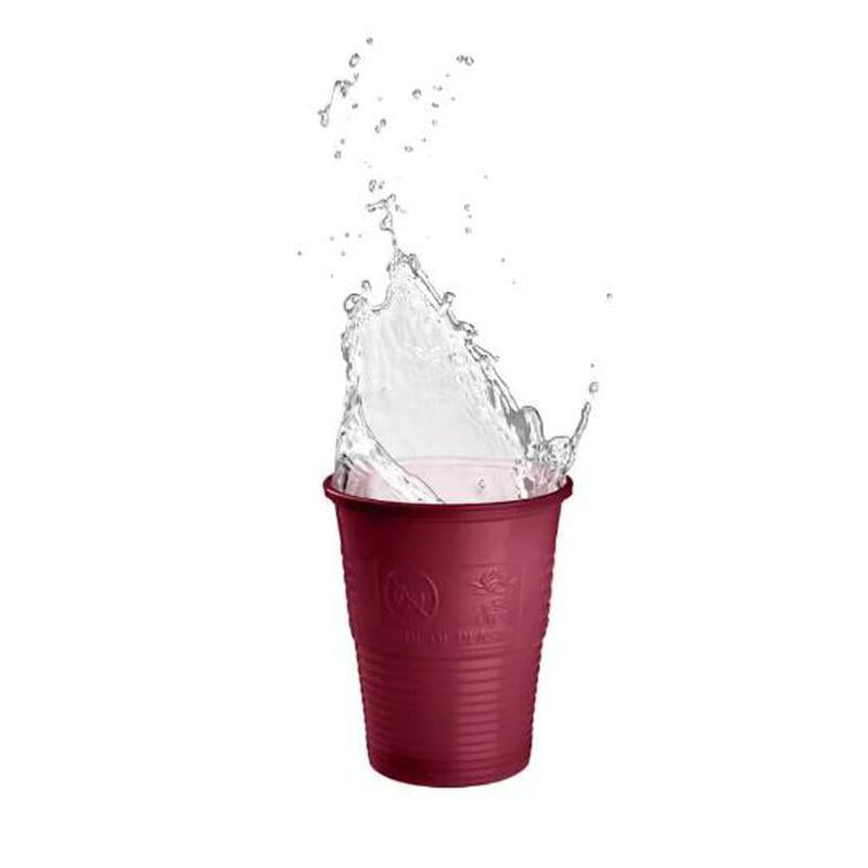 Akzenta Top PP Plastic Drinkbekers 200 mL - Div. Kleuren en Aantallen-Akzenta-Burgundy-100 st.-Sordent