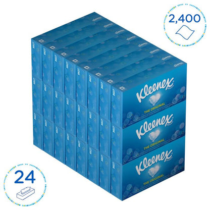 Kleenex® Facial Tissues 2-Laags 20.6x20 cm (24 x 100 st.=2400 st.)