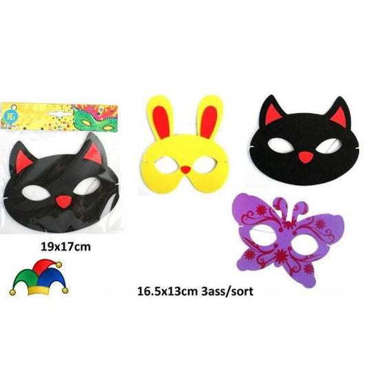 Kidspoint Speelgoed Dieren Maskers Assortiment 19x17 cm (48 st.)-Kidspoint-Sordent